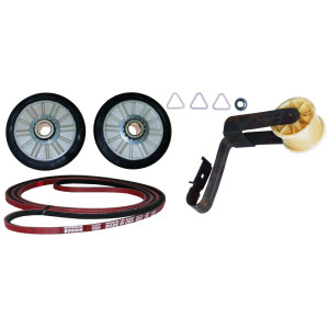 Whirlpool 4392065 Kit de Polea, Correa, Ruedas Tambor para secadora. Incluye Correa 341241, Rueda 349241T (2 unidades), Polea WP691366, Anillos WPW10512946 (4 unidades), Reten WP90296