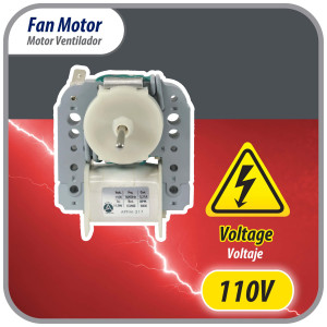 Appli Parts APFM-317 11.5 W Motor Ventilador, 110 V, 50/60 Hz, 0.21 A, 3000 rpm, rotacion CCW, para Evaporadores de Refrigeradores remplaza numeros de parte original WR60X30349, WR60X190, WR60X182