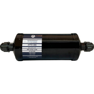 Appli Parts APFD-305 5/8 in Liquid Line Refrigerant AC Filter Drier hvac Refrigeration 305 SAE Flare connection universal unidirectional 10-1/2 in long 3-1/4 in wide