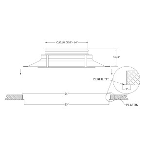 Difusor Circular de Aluminio Blanco con cuello de 10in DCRLB10S Vermont