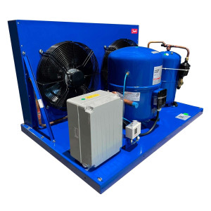 Danfoss OP-HGZ100D39Q Condensing Unit Microchannel Coil 9HP MBP 230V/3Ph/60Hz R134a,R404A,R448A,R449A,R452A,R513A POE Oil 2 Fan with Reciprocating Compressor MTZ100-3 115N0315
