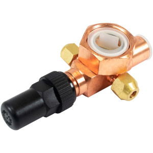 Appli Parts APRV-VA09 Valvula Rotolock V09 1-1/4 pulg x 5/8 pulg Soldable con puertos de acceso de 1/4 pulg Universal para sistemas de refrigeracion y aire acondicionado Appli Parts APRV-VA09 Valvula Rotolock V09 1-1/4 pulg x 5/8 pulg Soldable con puertos de acceso de 1/4 pulg Universal para sistemas de refrigeracion y aire acondicionado