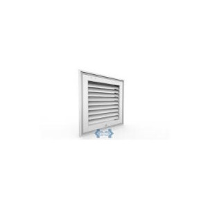 Return Grille 36in x 08in Vermont Standard with 45 degrees blades White aluminum  R45LB360008