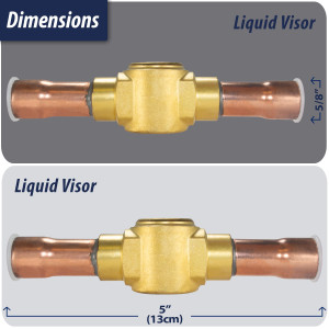 Appli Parts APSG-58AS Visor de Liquido 5/8 pulg Indicador de Humedad con conexiones Soldable con cuerpo solido para Sistemas de Refrigeracion y Aire Acondicionado compatible con refrigerantes CFC, HCFC, HFC Appli Parts APSG-58AS Visor de Liquido 5/8 pulg Indicador de Humedad con conexiones Soldable con cuerpo solido para Sistemas de Refrigeracion y Aire Acondicionado compatible con refrigerantes CFC, HCFC, HFC