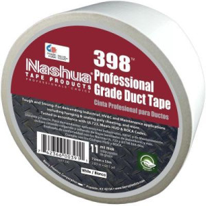 Tape/Cinta para Ducteria 2pulg x 60yds (48mm X 55m) Nashua 398 Blanco 11 Mil (UL) 1086185