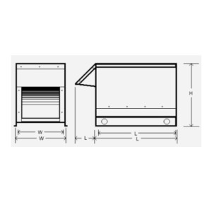 Outdoor Enclosure For Condensing Units eco200 G90U Galvanized material 26 L x 24.5W x 22H inches
