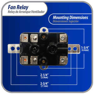 Appli Aprts APFR-380 Rele de ventilador 90-380 de conmutacion de Fan Relay, SPST, Polo Sencillo, Tiro Sencillo, bobina de 24 V, CA, Normalmente Abierto,Normalmente Cerrado, Soporte de ajuste multiple, Aplicacion Universal