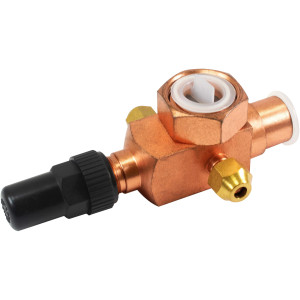Appli Parts APRV-VA04 Valvula Rotolock V04 1-1/4 pulg x 3/4 pulg Soldable con puertos de acceso de 1/4 pulg Universal para sistemas de refrigeracion y aire acondicionado Appli Parts APRV-VA04 Valvula Rotolock V04 1-1/4 pulg x 3/4 pulg Soldable con puertos de acceso de 1/4 pulg Universal para sistemas de refrigeracion y aire acondicionado