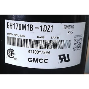 LG Compressor Rotary fixed speed 208-230V/1Ph/60Hz LRA 56 R410A Thermally Protected internal OLP GKS113KBA 201401601383 11103010001056 
Fits: EACM012C11B Midea PAC13037 PAC120371