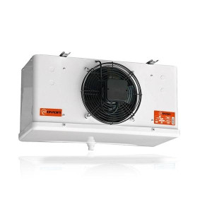 Oyon OEA3001086D-1 Walk-in Evaporator 7125 Btu medium and 5208 Btu low, 1 fan 12 in, electric defrost, 110 V 1 Ph 60 Hz, 5 FPI medium profile, replaces KLP105LES2 and KLP106LES2