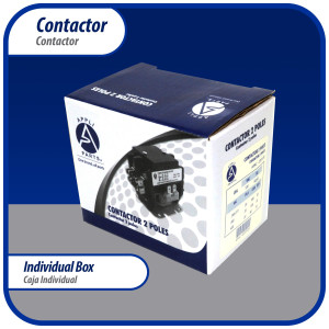 Appli Parts APAC-24024 Contactor 2 Polos 40A 24V Bobina Repuesto para Compresores de CA y Aplicaciones Electricas Certificacion UL E476929 de Trabajo Pesado