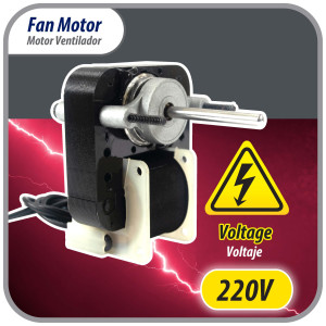 Appli Parts APFM-672 1/130 Hp Fan Motor, 220 V, 50/60 Hz, 3000 rpm, Reversible rotation, Universal Fan Motor Kit, Shaft 3/16 in by 1-1/4 in long includes 2 Fan Blades 4 and 5.5 in Certified UL E479056 Replaces NUV-672, SM672