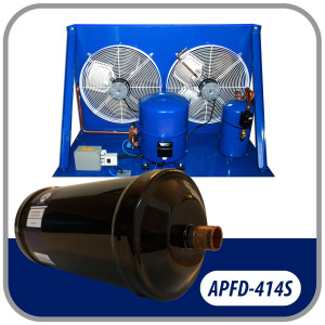 Appli Parts APFD-414S 1/2 in Liquid Line Refrigerant AC Filter Drier hvac Refrigeration 414S ODF Sweat Solder connection universal unidirectional 9-1/2 in long 3-1/2 in wide