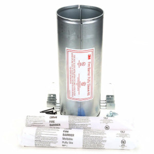 Kit de funda de masilla para barrera contra incendios de 3M, 12 pulgadas Longitud 2 pulgadas De diametro Acero DT200