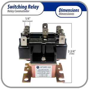 Appli Parts APSWR-342 Rele de conmutacion 90-342, de uso general, DPDT, Doble Polo, Doble Tiro, bobina de 208/240 V, CA, para aplicaciones HVAC y otras instalaciones electricas generales Remplaza APSR-342