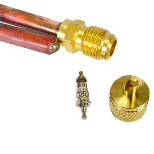 Appli Parts APFD-115S 10 Units of Copper Liquid line liquid line filter dryer with Charging Service Valve 1/4 x1 /4 in 15g 0.53oz for universal refrigeration and air conditioner applications