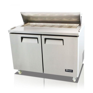 Migali 48 in Big Top Sandwich Prep Table - 18 Pans, 2 doors 115V 60hz 1ph C-SP48-18BT-HC