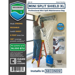 Babero Plastico Para Limpiar Mini Split Xl 18-36, Para Sistemas 18000btu Hasta 36000btu Sirve NuCalgon CleanGuard 4150-02