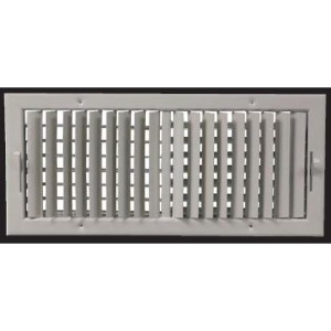 Rejilla de Inyeccion Persiana  de Aluminio Blanco 14 x 06 in. Vermont SM14X06