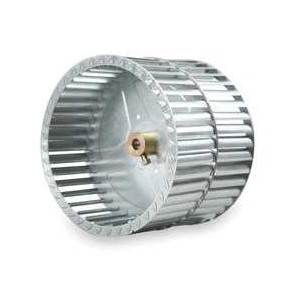 LAU 01369325 Turbina de Aluminio, Diametro, 12-7/8 pulg, Profundidad 9-1/2 pulg, Buje 1/2 pulg, 1600 rpm, Rotacion CW, Disco Central, Convexo, Acero Galvanizado 41364, 013693-25
