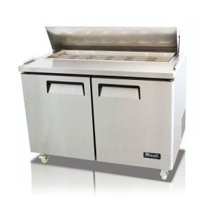 Migali 48 in Mesa de Sandwich - 12 Pans, 2 Puertas 115V 60hz 1ph C-SP48-12-HC