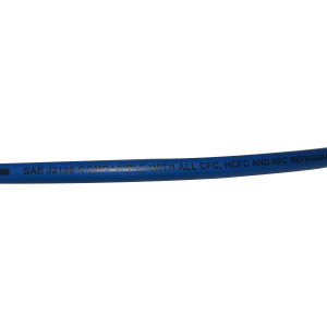 Uniweld EZM3B Manguera Manometro 36 pulg, 90 cm, Azul, Conexiones 1/4 x 5/16, CFC,HCFC,HFC,R410 Ez-Turn Anti-Blowback