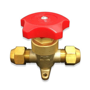 Appli Parts APSV-58 Valvula de Paso 5/8 pulg SAE Flare Rosca, para sistemas de refrigeracion, aire acondicionado y calefaccion, con cuerpo de bronce macizo Appli Parts APSV-58 Valvula de Paso 5/8 pulg SAE Flare Rosca, para sistemas de refrigeracion, aire acondicionado y calefaccion, con cuerpo de bronce macizo