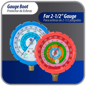 Appli Parts APMG-GBK 2.5 in Blue and Red Protective Gauge Boot Kit for Manifold Gauge Red for High pressure and Blue for Low pressure