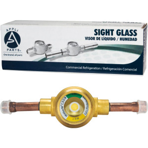 Appli Parts APSG-14AS Visor de Liquido 1/4 pulg Indicador de Humedad con conexiones Soldable con cuerpo solido para Sistemas de Refrigeracion y Aire Acondicionado compatible con refrigerantes CFC, HCFC, HFC Appli Parts APSG-14AS Visor de Liquido 1/4 pulg Indicador de Humedad con conexiones Soldable con cuerpo solido para Sistemas de Refrigeracion y Aire Acondicionado compatible con refrigerantes CFC, HCFC, HFC