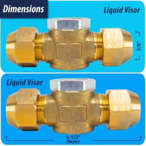 Appli Parts APSG-58A Visor de Liquido 5/8 pulg Flare e Indicador de Humedad con conexiones Rosca con cuerpo extraible para Sistemas de Refrigeracion y Aire Acondicionado