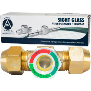 Appli Parts APSG-58A Visor de Liquido 5/8 pulg Flare e Indicador de Humedad con conexiones Rosca con cuerpo extraible para Sistemas de Refrigeracion y Aire Acondicionado compatible con refrigerantes CFC, HCFC, HFC Appli Parts APSG-58A Visor de Liquido 5/8 pulg Flare e Indicador de Humedad con conexiones Rosca con cuerpo extraible para Sistemas de Refrigeracion y Aire Acondicionado compatible con refrigerantes CFC, HCFC, HFC