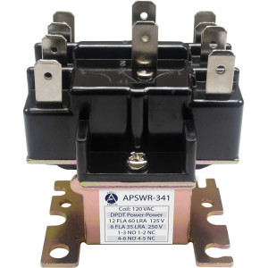 Appli Parts APSWR-341 Rele de conmutacion 90-341, de uso general, DPDT, Doble Polo, Doble Tiro, bobina de 110 V, CA, para aplicaciones HVAC y otras instalaciones electricas generales Remplaza APSR-341