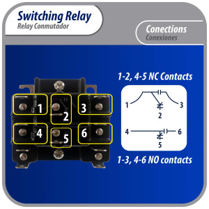 Appli Parts APSWR-341 90-341, 110 VAC, General Purpose Switching Relay, DPDT, for HVAC applications and other general electrical installations, Replaces APSR-341