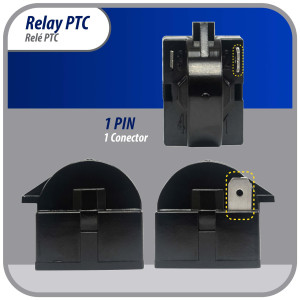 Appli Parts APSR-4003P Mini Fridge relay switch 1 pin 4.7 Ohm 110V Universal PTC Start relay replacement part for multiple brands of refrigerators wine cooler