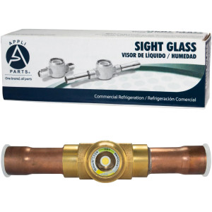 Appli Parts APSG-34AS Visor de Liquido 3/4 pulg Indicador de Humedad con conexiones Soldable con cuerpo solido para Sistemas de Refrigeracion y Aire Acondicionado compatible con refrigerantes CFC, HCFC, HFC Appli Parts APSG-34AS Visor de Liquido 3/4 pulg Indicador de Humedad con conexiones Soldable con cuerpo solido para Sistemas de Refrigeracion y Aire Acondicionado compatible con refrigerantes CFC, HCFC, HFC