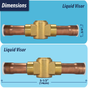 Appli Parts APSG-34AS Visor de Liquido 3/4 pulg Indicador de Humedad con conexiones Soldable con cuerpo solido para Sistemas de Refrigeracion y Aire Acondicionado compatible con refrigerantes CFC, HCFC, HFC Appli Parts APSG-34AS Visor de Liquido 3/4 pulg Indicador de Humedad con conexiones Soldable con cuerpo solido para Sistemas de Refrigeracion y Aire Acondicionado compatible con refrigerantes CFC, HCFC, HFC