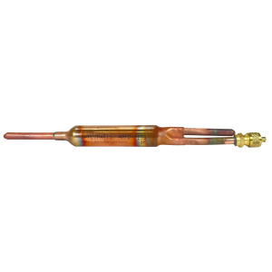 Appli Parts APFD-115S Copper Liquid line filter dryer with Charging Service Valve 1/4 x 1/4 in 15g 0.53oz for universal refrigeration and air conditioner applications  Appli Parts APFD-115S Copper Liquid line filter dryer with Charging Service Valve 1/4 x 1/4 in 15g 0.53oz for universal refrigeration and air conditioner applications