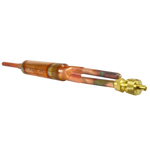 Appli Parts APFD-115S Copper Liquid line filter dryer with Charging Service Valve 1/4 x 1/4 in 15g 0.53oz for universal refrigeration and air conditioner applications  Appli Parts APFD-115S Copper Liquid line filter dryer with Charging Service Valve 1/4 x 1/4 in 15g 0.53oz for universal refrigeration and air conditioner applications