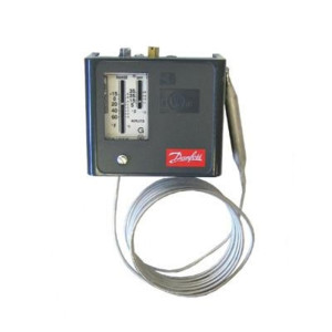 Danfoss 060L5218 KPU71 Refrigeration Thermostat, Range 25 to 70 F, SPDT, Automatic Reset, Remote Bulb 80 in