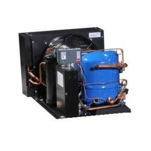 Danfoss HCZC0200UC0164N Condensing Unit Copper Coil Aluminum Fins 2HP MBP 230V/1Ph/60Hz R134a,R404A,R448A,R449A,R452A POE Oil 1 Fan with Reciprocating Compressor MTZ22-1 114N4622
