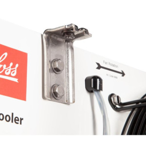 Danfoss 114U0010 Evaporator Optyma LMBP R404 4.1K Btu/hr at 25F SST MBP 3.5K Btu/hr at -20F SST LBP Electric Defrost 6FPI Low Profile 1 x 12in ECM fan DACC RX L041.1A4/E1 230V/1Ph/60Hz 
