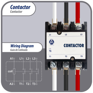 Appli Parts APAC-375240 Contactor 3 Polos 75A 240V Bobina Repuesto para Compresores de CA y Aplicaciones Electricas Certificacion UL E476929 de Trabajo Pesado