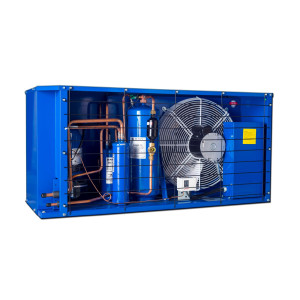 Danfoss OP-HJZ028D40N Condensing Unit Microchannel Coil 2.5HP MBP 230V/1Ph/60Hz R134a,R404A,R448A,R449A,R452A,R513A POE Oil 1 Fan Inclousre with Reciprocating Compressor MTZ28-1 115N0333

