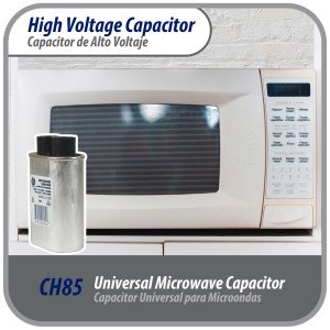 Appli Parts APMC-21105 1.05uf mfd (microfarads) High Voltage Microwave capacitor 2100V 50/60Hz CH85 21105 Universal Replacement for Multiple Brands NO PCB 