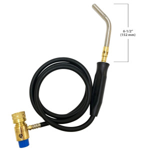 Appli Parts APHT-3W single burner hand torch with 5 ft hose and handle for soldering welding and brazing with map or propane fuel for HVAC and Plumbing 