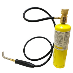 Appli Parts APHT-3W single burner hand torch with 5 ft hose and handle for soldering welding and brazing with map or propane fuel for HVAC and Plumbing 