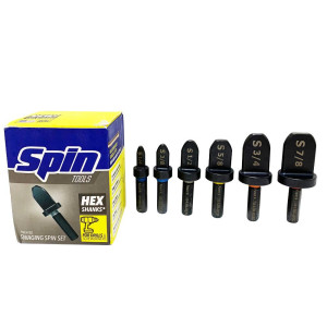 Swaging Spin Set 6 Tools Per Set: 1/4in, 3/8in, 1/2in, 5/8in, 3/4in, 7/8in S6000
