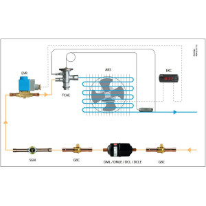 Danfoss 023Z0035 Filtro Secador 1-1/8pulg linea de Liquido para sistemas de aire acondicionado y refrigeracion DCL 309S Soldable 12.9-19.4tons Unidireccional 25cm Largo 8cm Ancho
