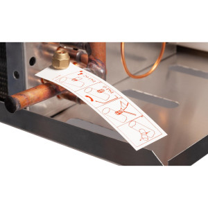 Danfoss 114U0000 Evaporator Optyma MBP 5K Btu/hr at 25F SST R404 Air Defrost 6FPI Low Profile 1 x 12in ECM fan DACC RX L050.1A4/A1 230V/1Ph/60Hz
