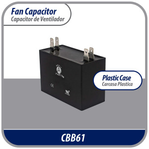 Appli Parts Fan Capacitor 6 mfd (microfarads) uf 450 VAC 4 Terminal Connections compatible with any brand within the same range of capacitance 1-7/8in Width 7/8in Depth 1-3/4in Height CAP-6-450